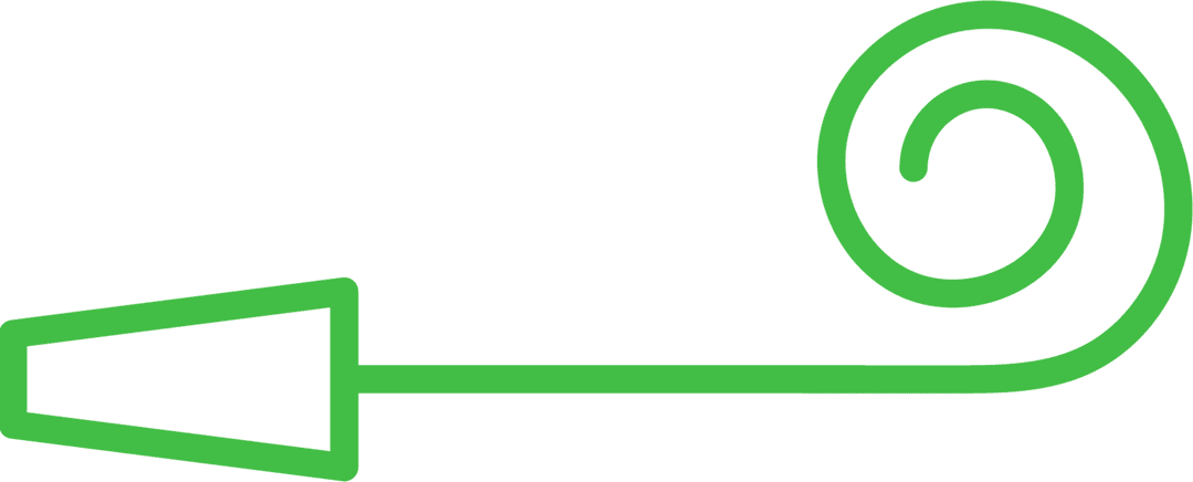 Green Spiral Shapes on Transparent Background for Design Ventures