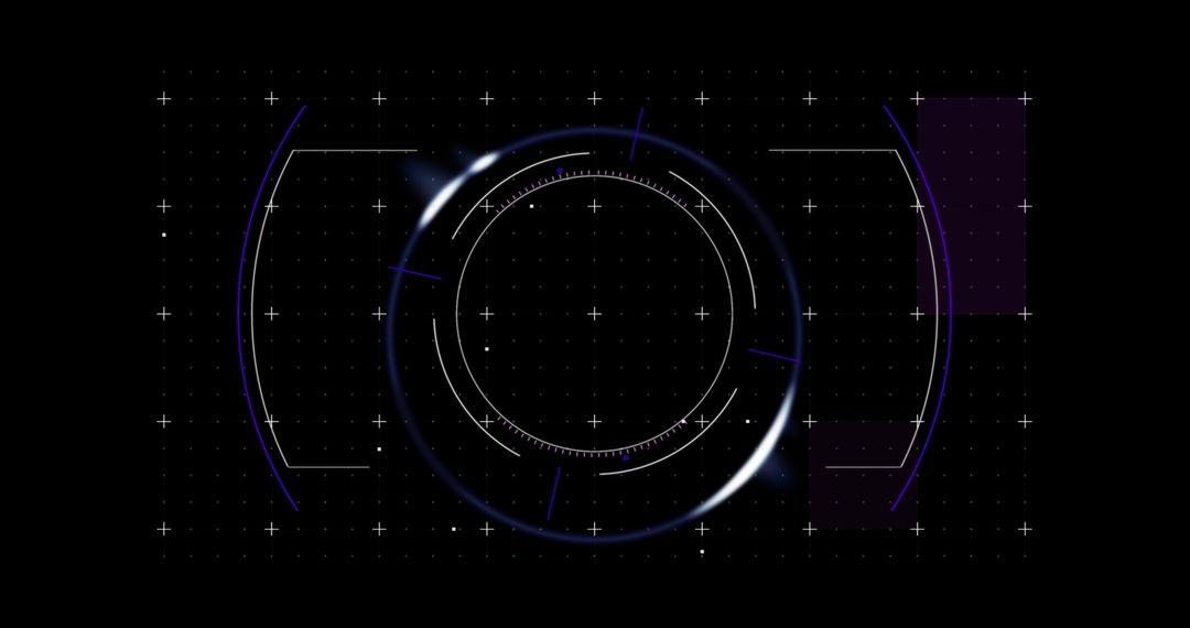 Futuristic HUD Interface with Digital Viewfinder Design Elements