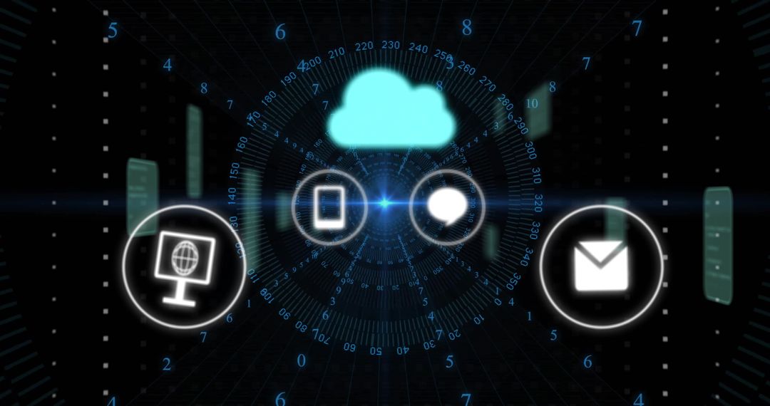 Futuristic Digital Network Connectivity with Cloud Interface