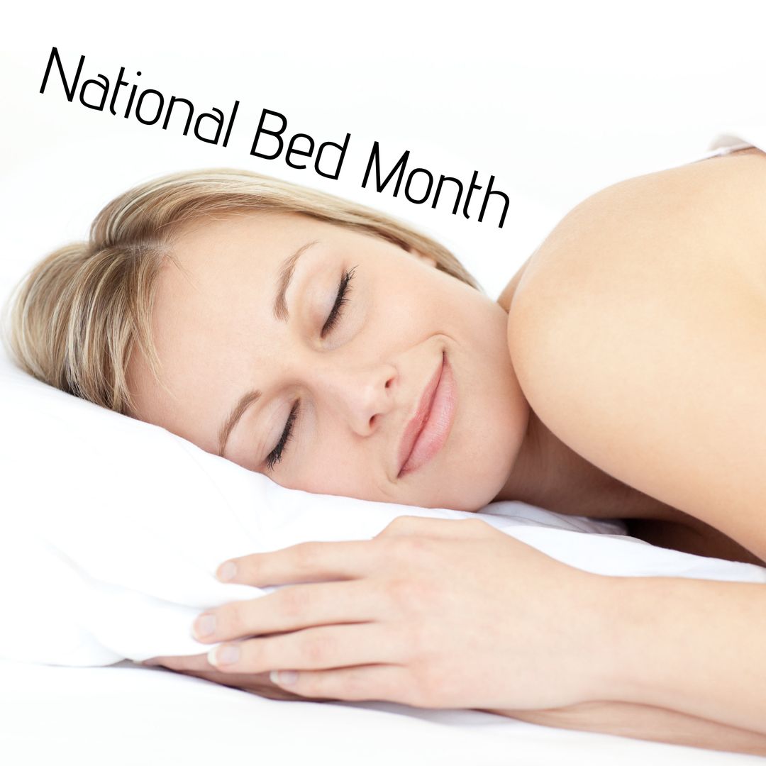 Serene Woman Sleeping Peacefully for National Bed Month - Download Free Stock Templates Pikwizard.com