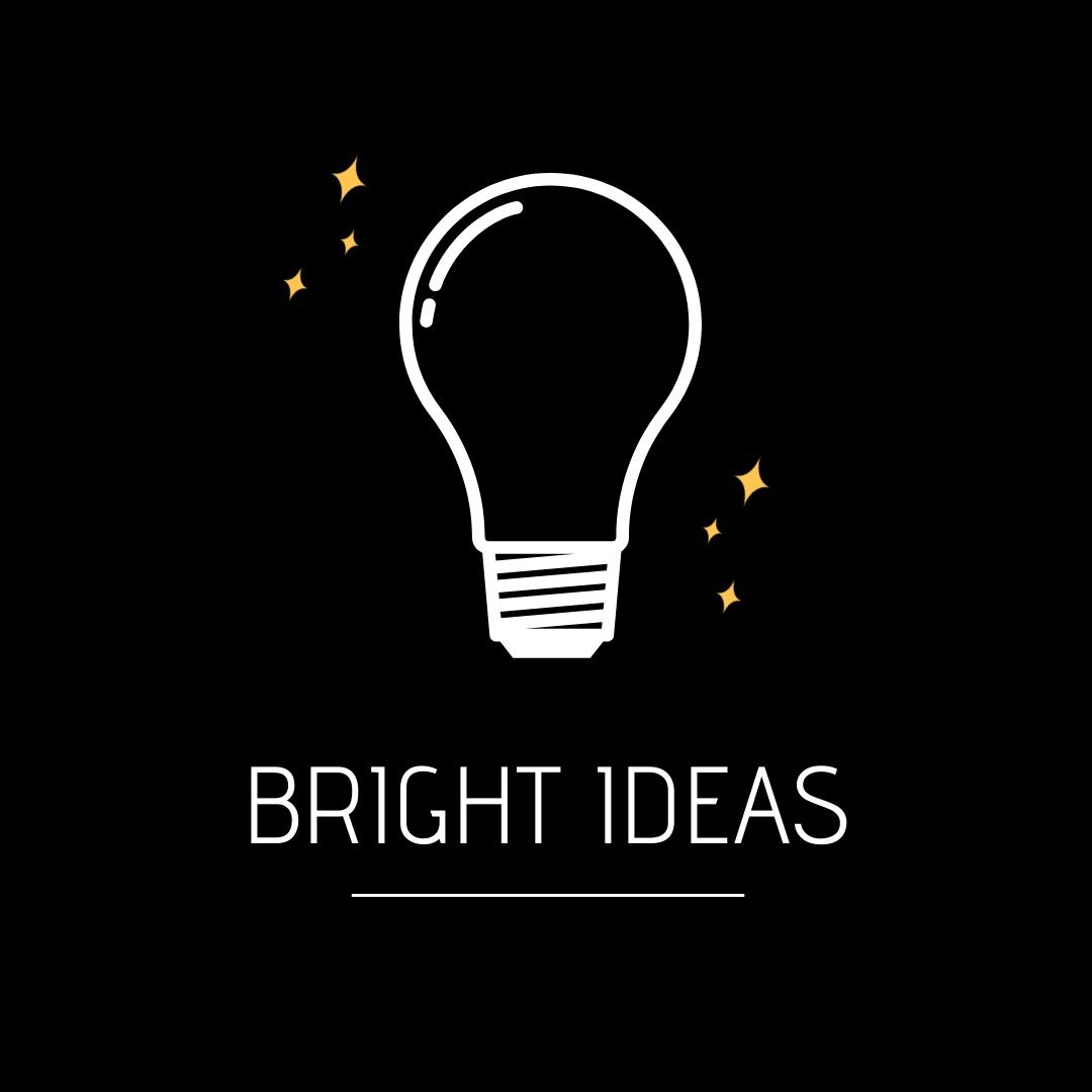 Bright Ideas Lightbulb Illustration on Black Background - Download Free Stock Templates Pikwizard.com
