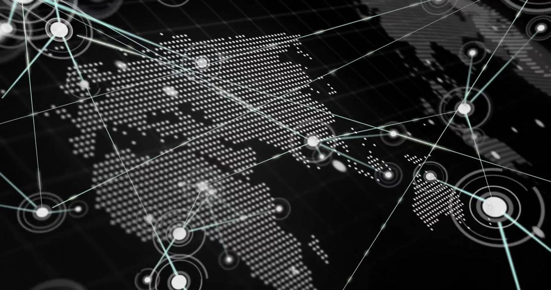 Global Network Communication with Digital Interface over Pixel World Map