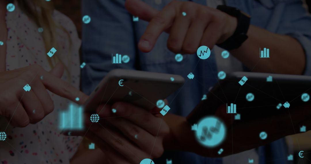 People Using Digital Devices with Global Network Connections