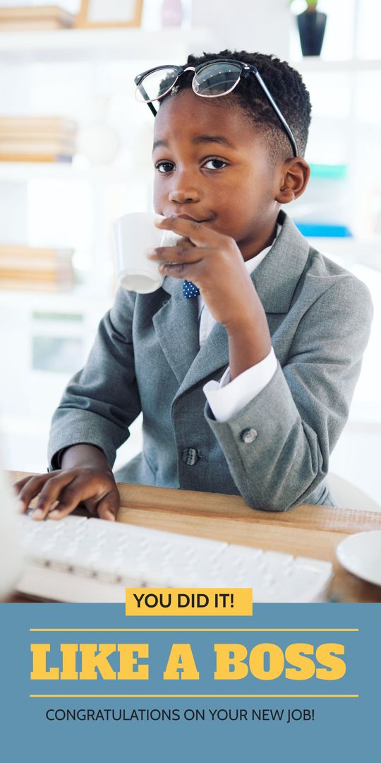 Young Professional Celebrating Success in Business Attire