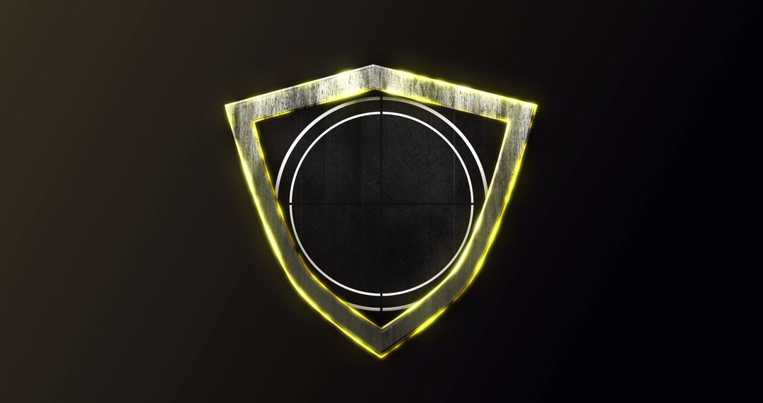 Futuristic Digital Countdown Timer with Glowing Shield Design