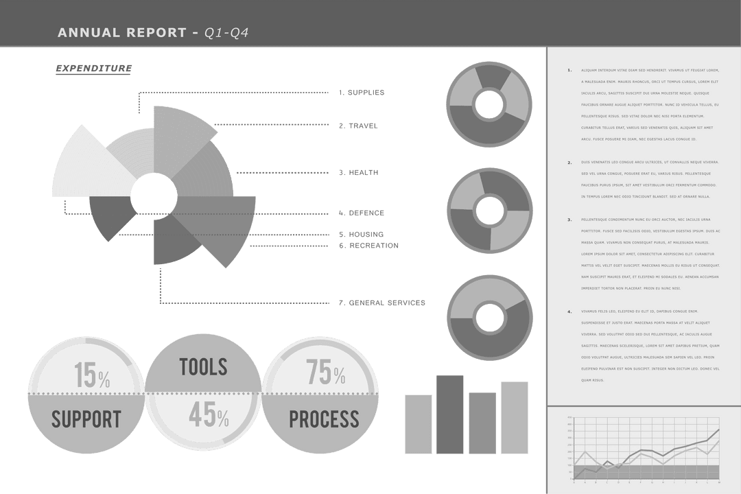 Transparent Business Infographics for Financial Reports and Analysis