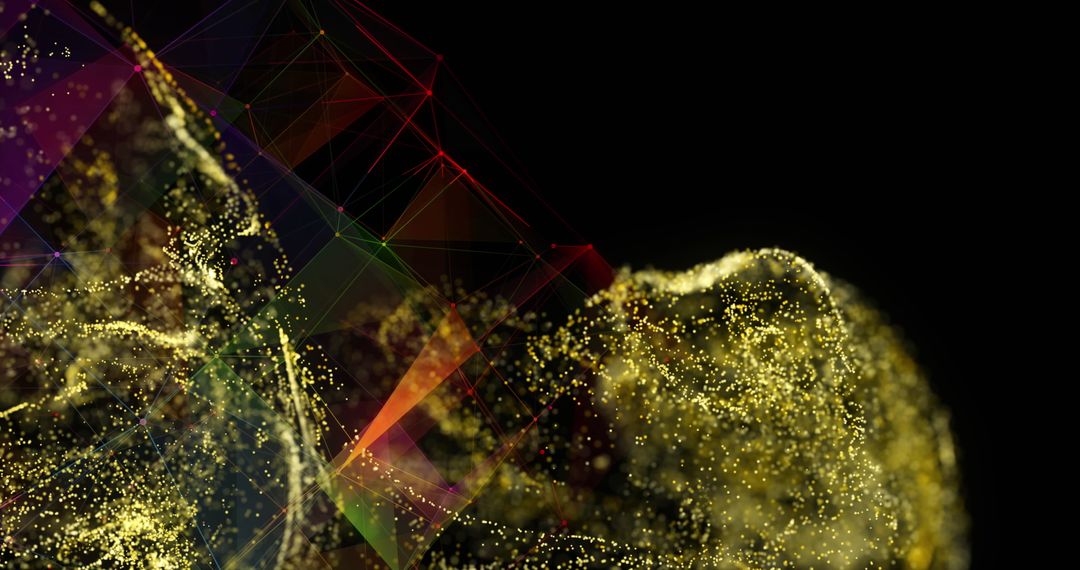 Abstract Dynamic Glow of Energy Streams Flowing in Creative Digital Space