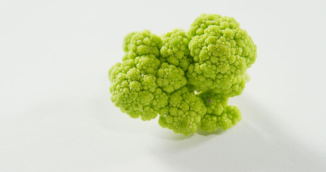 Single Fresh Romanesco Cauliflower on White Background - Free Images, Stock Photos and Pictures on Pikwizard.com