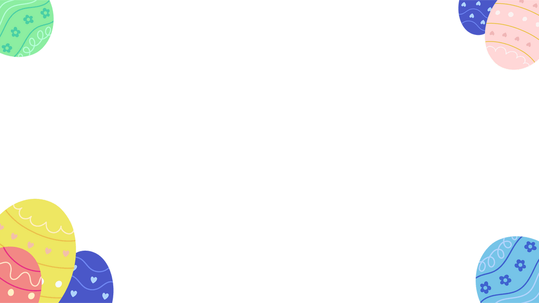 Colored Easter Eggs with Transparent Center for Creative Projects