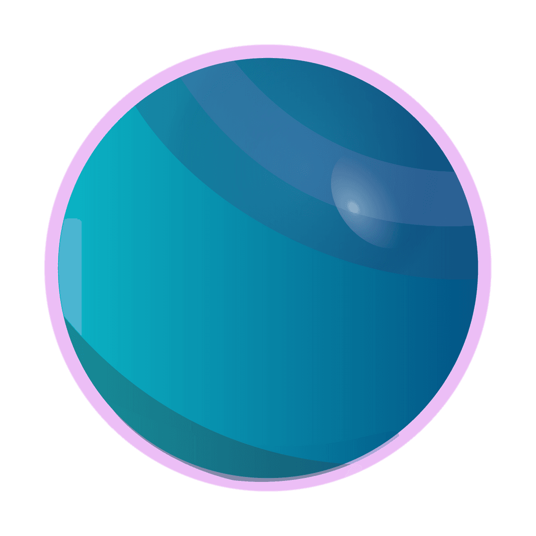 Translucent Orb with Purple Ring on Transparent Field