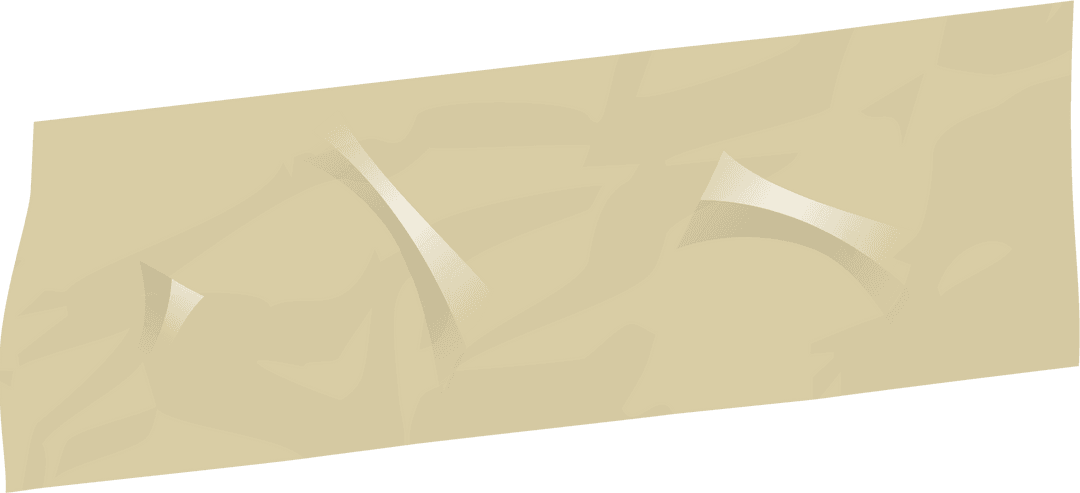 Transparent Abstract Folding Beige Shape on Plain Background