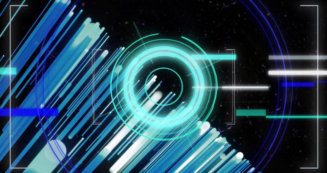 Futuristic Digital Network Scanner Interface