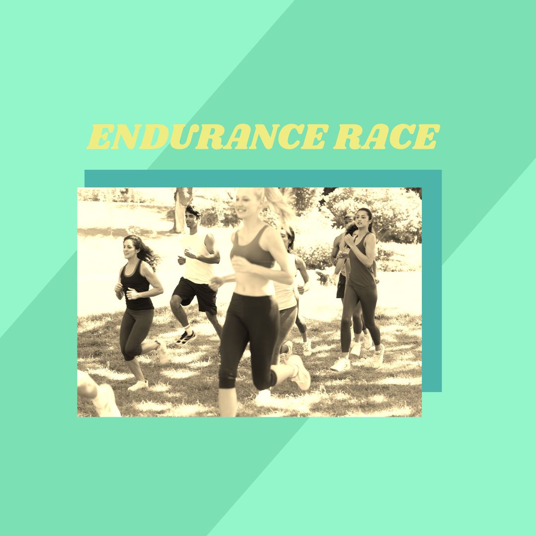 Diverse Participants Running in Endurance Race