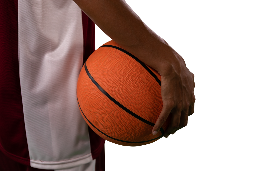 Biracial Male Basketball Player Holding Basketball Isolated Transparent PNG - Download Free Stock Images Pikwizard.com