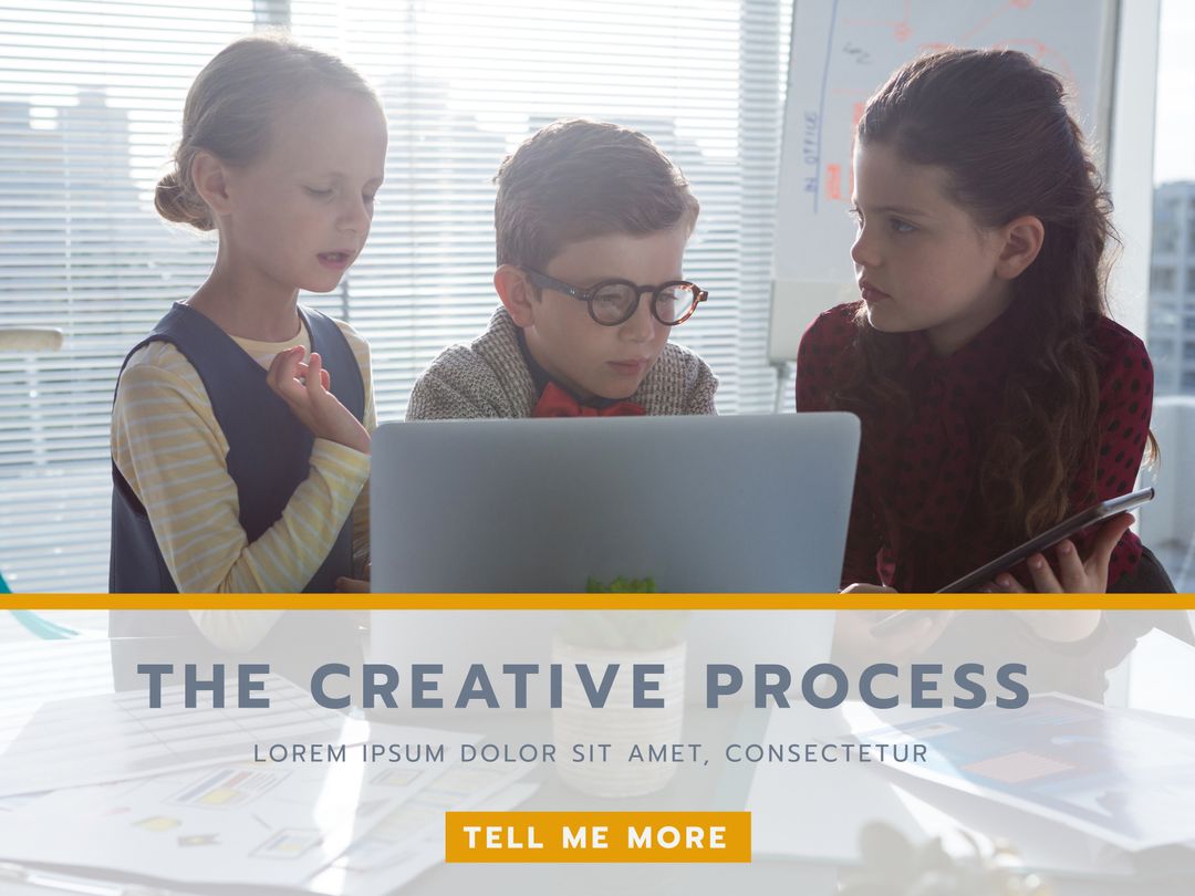 Children Collaborating on Creative Project with Collaborative Energy