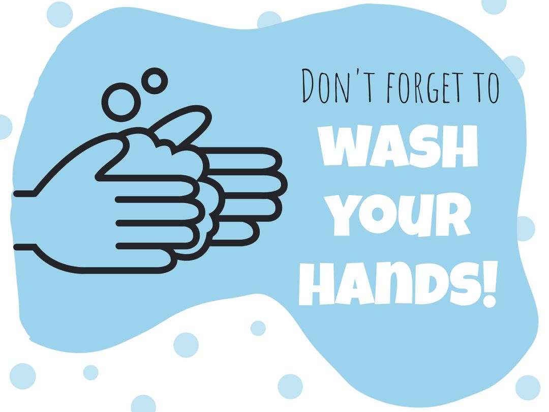 Hand Washing Reminder with Illustrative Design