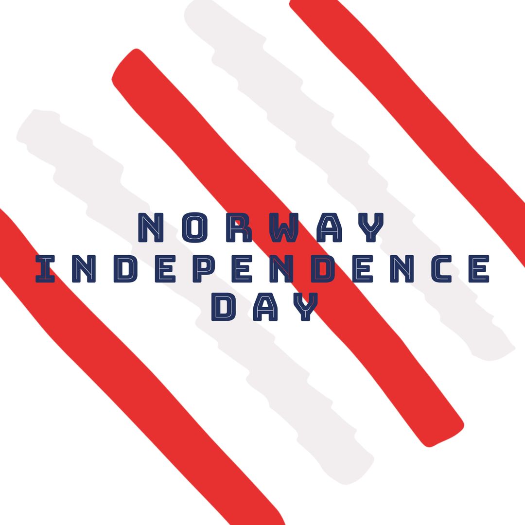 Norway Independence Day Conceptual Illustration with Stripes