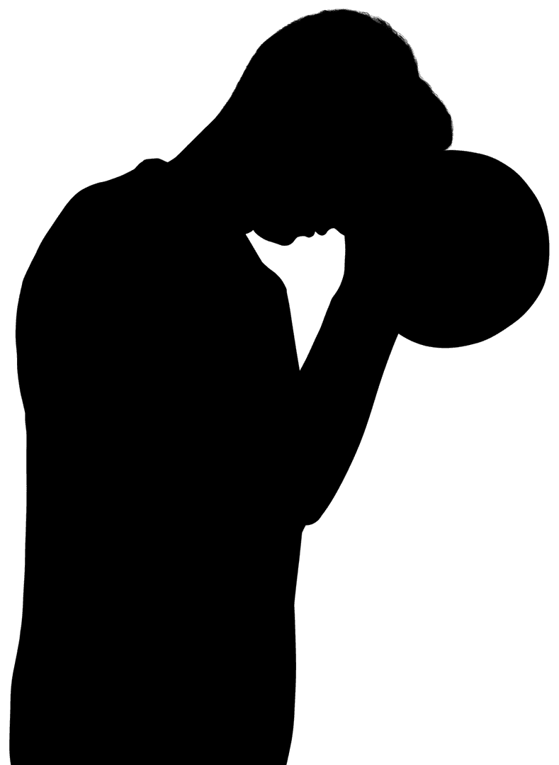 Silhouette of Footballer Holding Ball Transparent Background