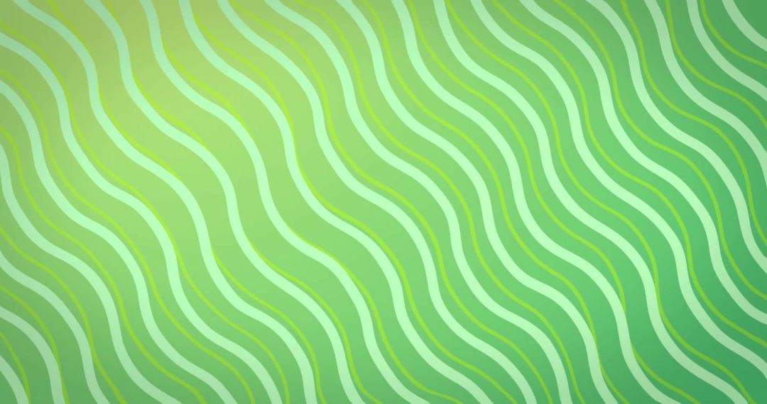 Green Wavy Line Pattern on Vibrant Background