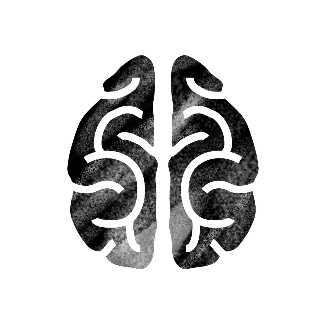 Transparent Human Brain Outline Drawing with Black Texture Fill - Download Free Stock Images Pikwizard.com