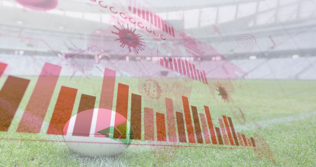 Rugby Field Overflowing with COVID-19 Imagery and Data Visualizations