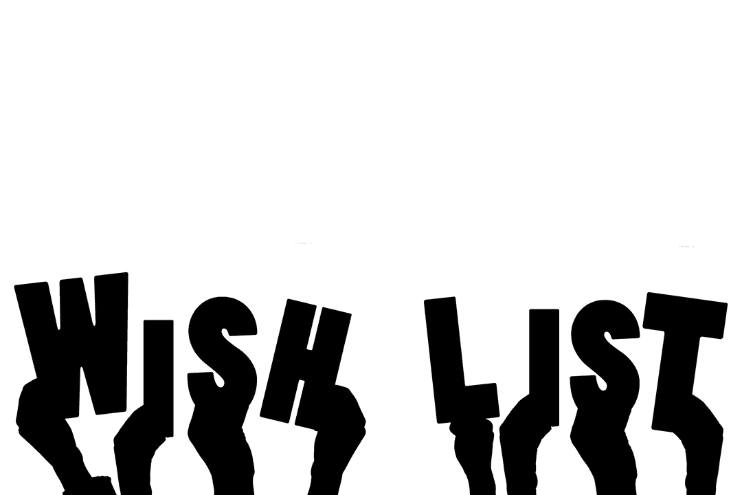 Transparent Hands with Wish List Text Illustration