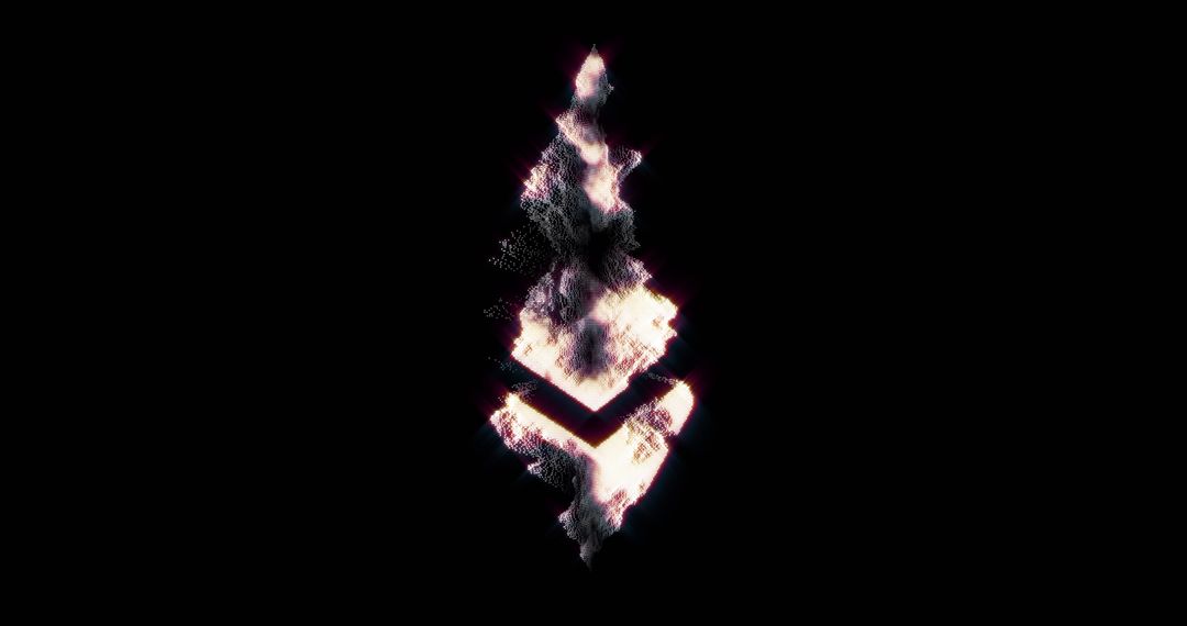 Glowing Ethereum Symbol on Dark Background - Free Images, Stock Photos and Pictures on Pikwizard.com