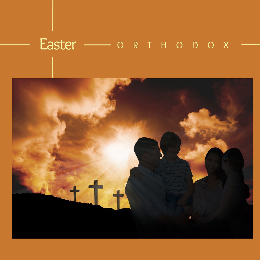 Orthodox Easter Celebration Silhouette at Sunset