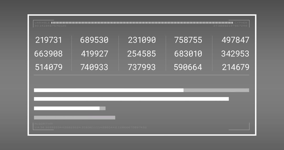 Digital Data Processing on Modern Interface Background