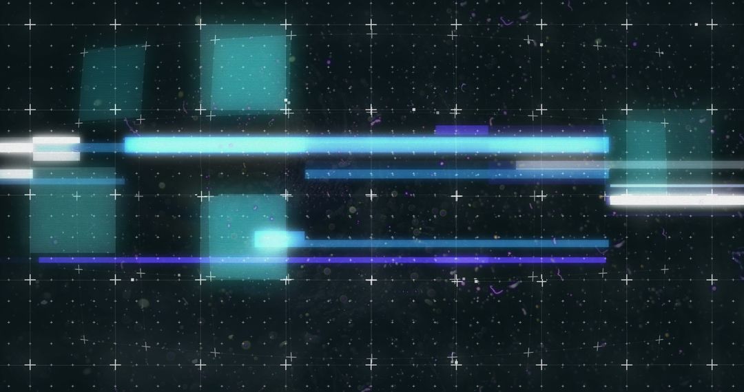 Abstract Digital Hologram with Illuminated Geometric Lines