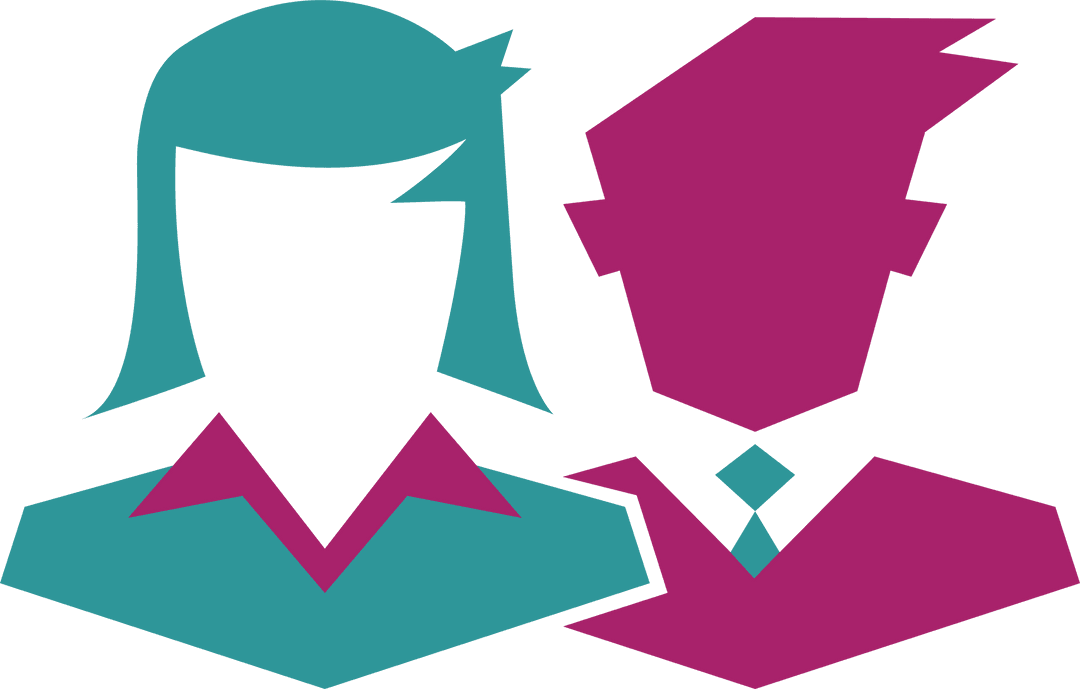 Translucent Business Silhouettes on Transparent Background