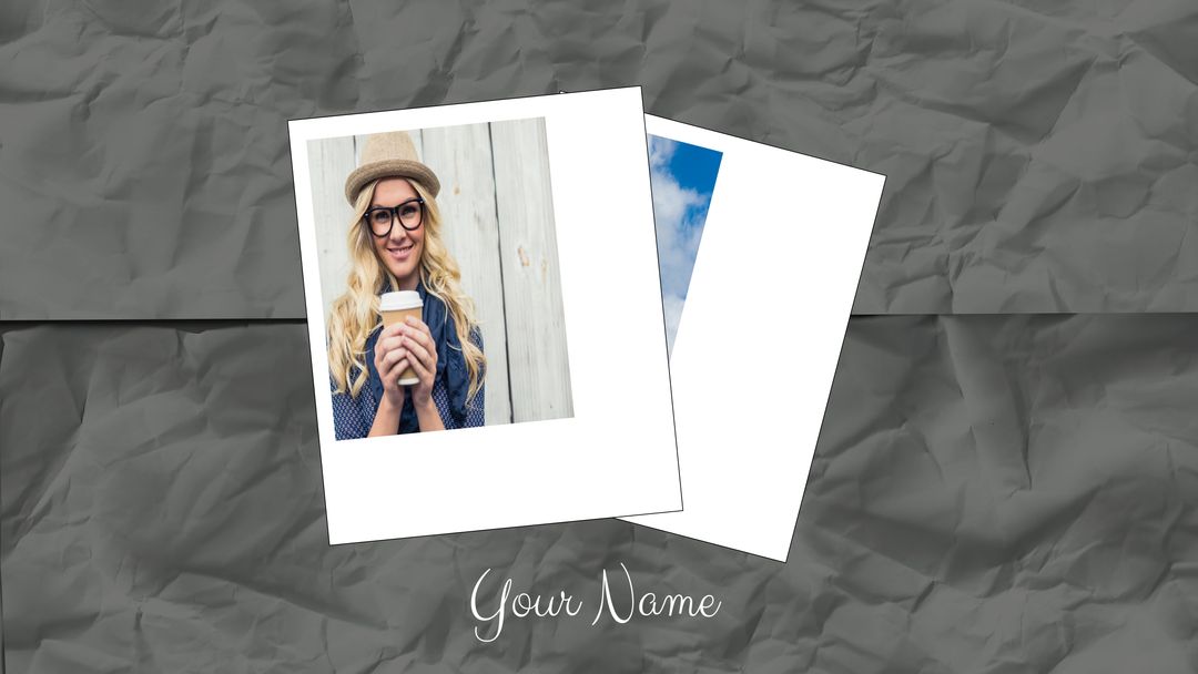 Smiling Person in Casual Attire Holding Coffee Cup