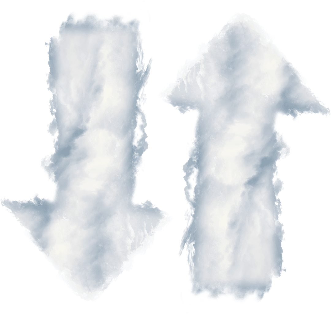 Blue and White Smoke Arrows Transparent Background