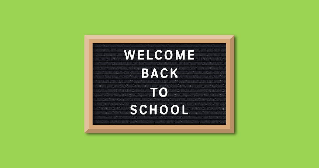 Welcome Back to School on Blackboard with Green Background - Free Images, Stock Photos and Pictures on Pikwizard.com