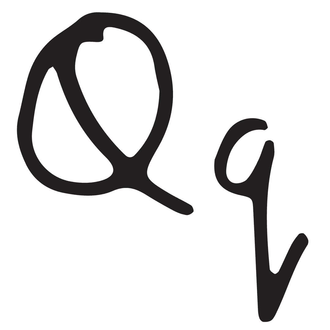 Creative Q Letter Design on Transparent Background