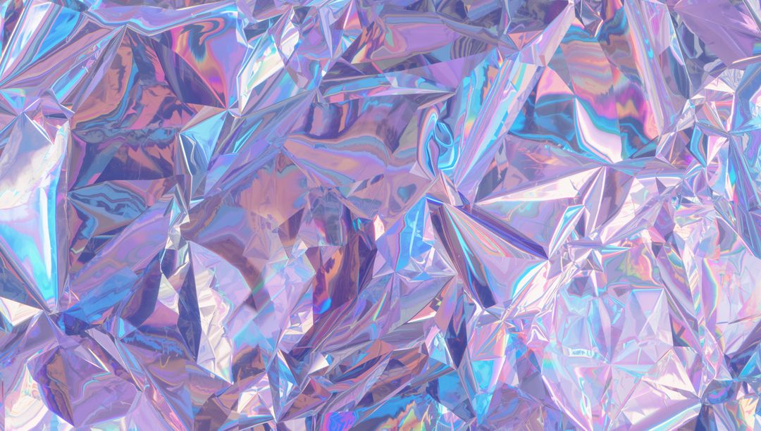 Iridescent Foil with Abstract Reflection in Pastel Colors