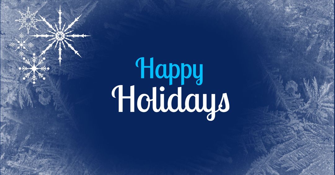 Winter Snowflake Theme Holiday Greeting Card Design