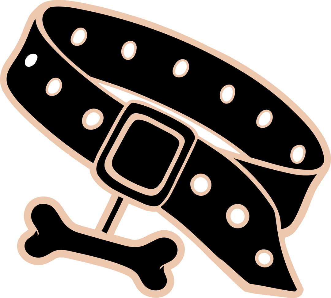 Transparent Minimalistic Dog Collar with Charm Illustrated