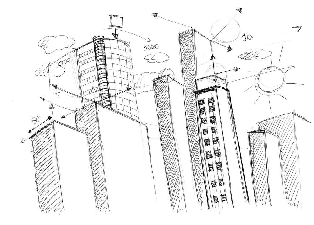 Transparent Building Sketches with Architecture Design Elements - Download Free Stock Images Pikwizard.com
