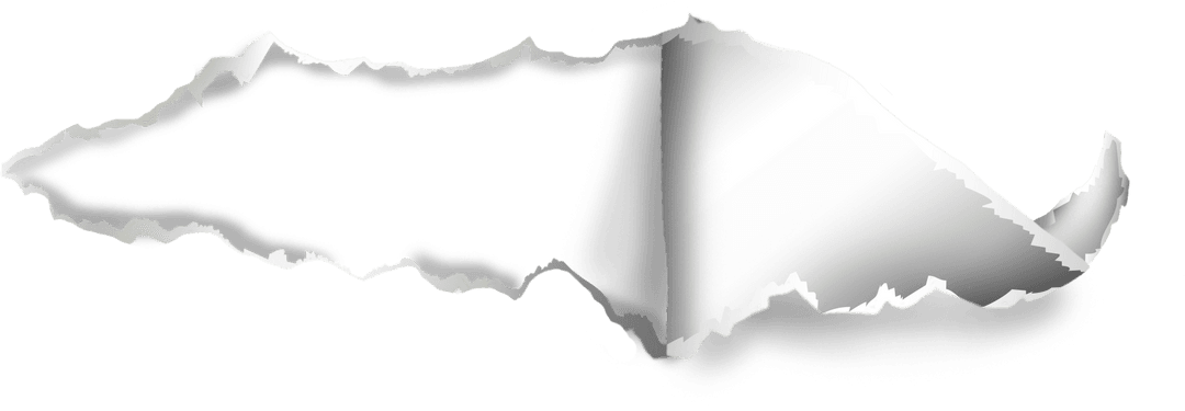 Realistic Torn Paper Edge Curls with Transparent Background