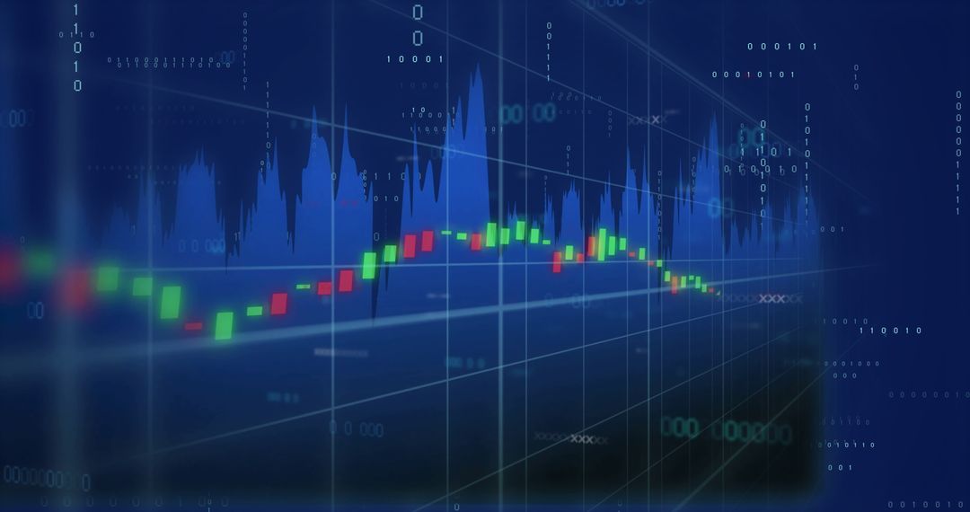 Abstract Digital Financial Data Analysis Concept