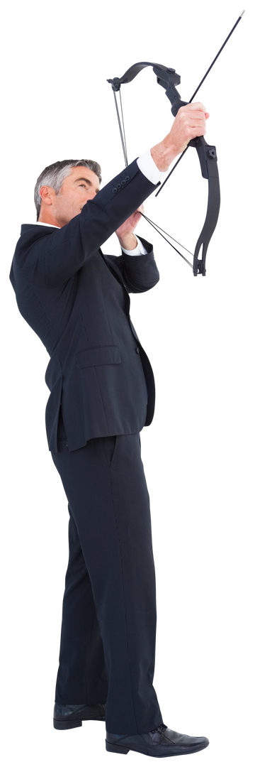 Full Length Transparent Businessman Shooting Bow And Arrow - Download Free Stock Images Pikwizard.com