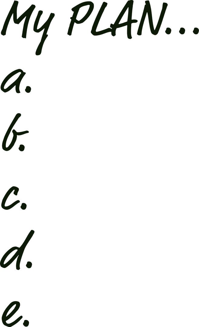 Transparent Text Outline My Plan Checklist Illustration