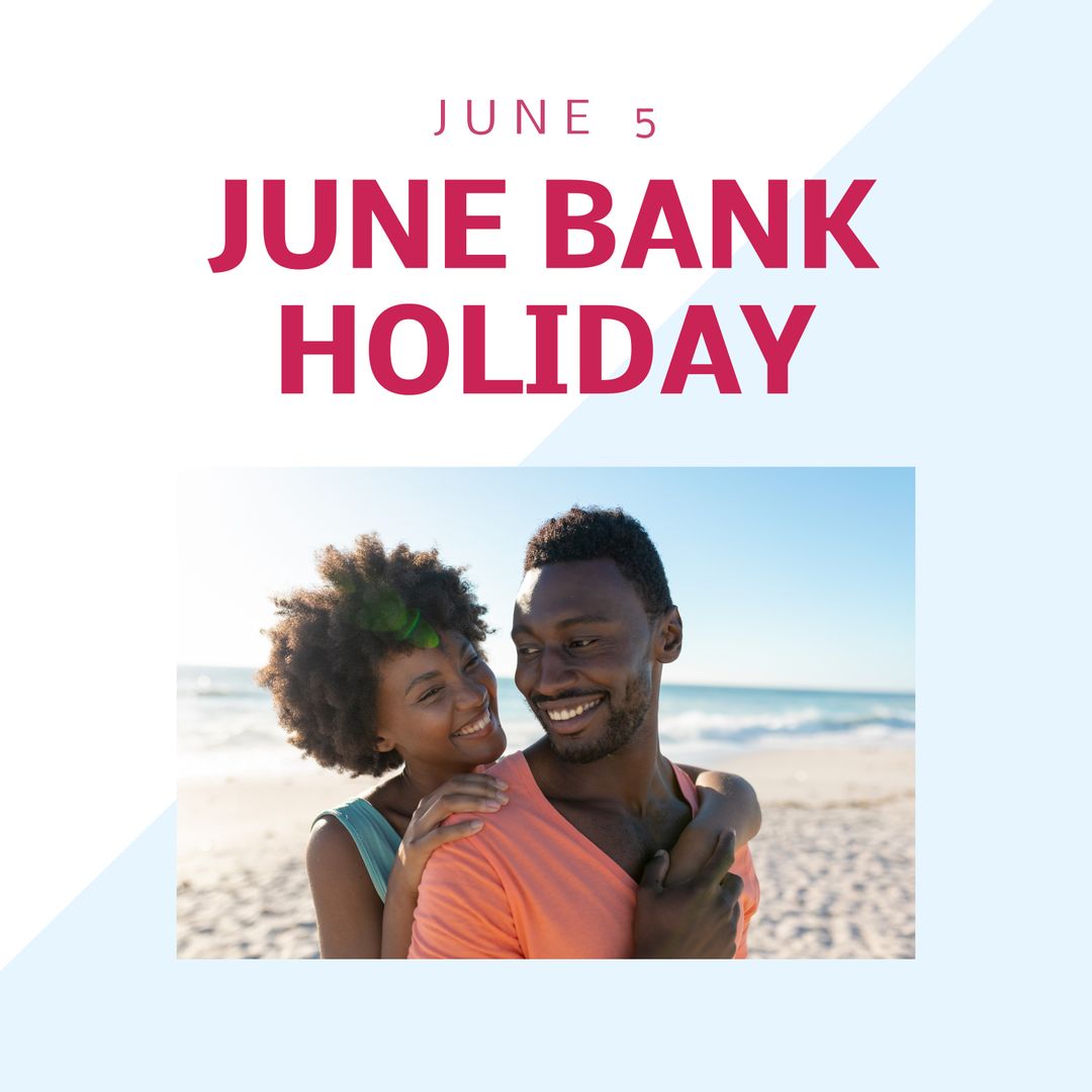 Romantic Couple Enjoying Beach on June Bank Holiday