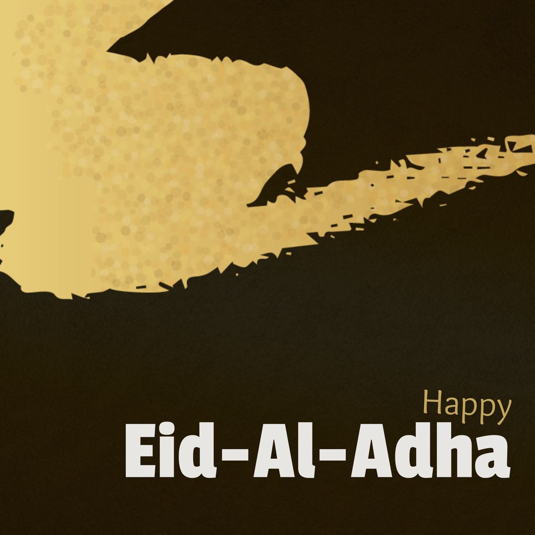 Eid-Al-Adha Celebration with Stylized Bird Design