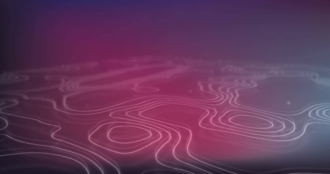 Futuristic Glowing Line Abstractions with Purple Background