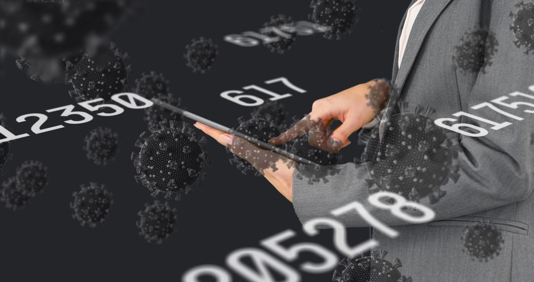 Digital Technology Analysis in COVID-19 Data Management Tech Concept