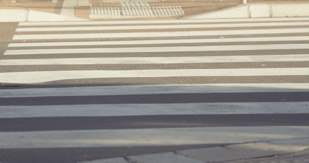 Transparent Urban Crosswalk on Sunny Day