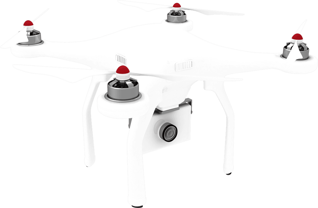 Transparent Quadcopter Drone with Camera for Strategic Aerial Photography