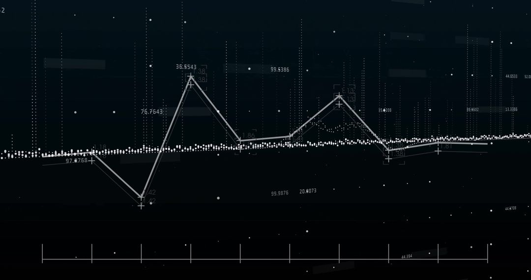 Financial Data Graph with Digital Interface Elements